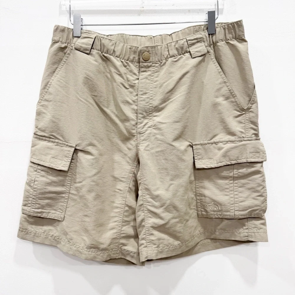 The North Face Khaki Cargo Shorts Outdoor Hiking Camping Casual